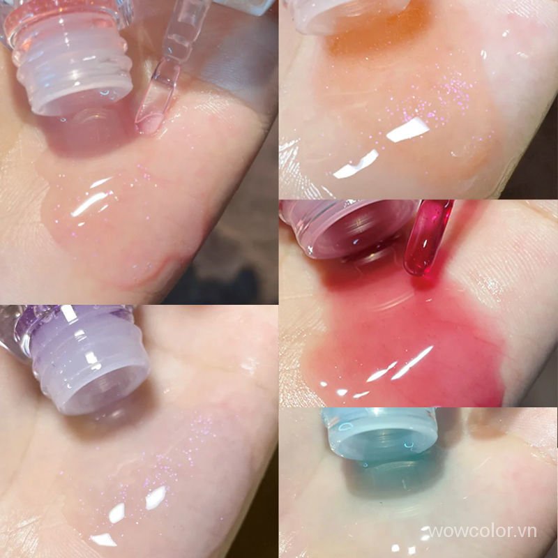 [Hàng mới về] Son bóng HERORANGE dưỡng ẩm chống khô môi trong suốt 6 màu tùy chọn xinh xắn