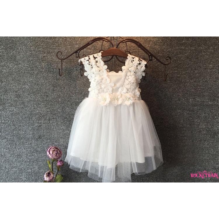 Đầm công chúa phối ren xinh xắn cho bé gái