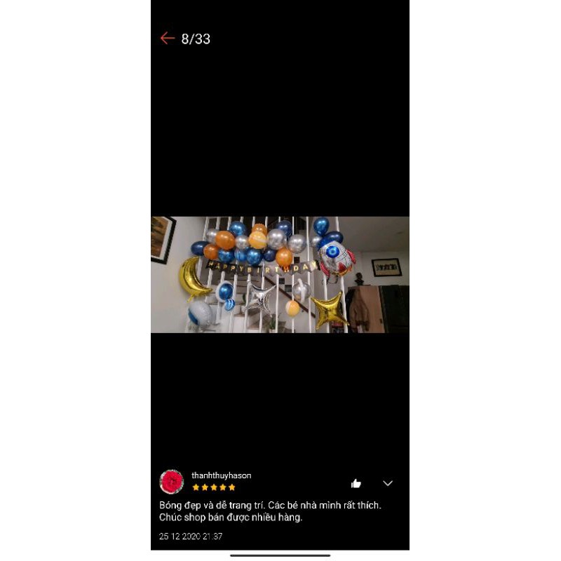 Set bóng sinh nhật phi hành gia bé trai DV047