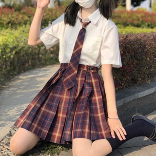 Áo sơ mi trắng kem mùa hè Đồng phục JK áo sơ mi ngắn tay áo sơ mi đồng phục học sinh C041