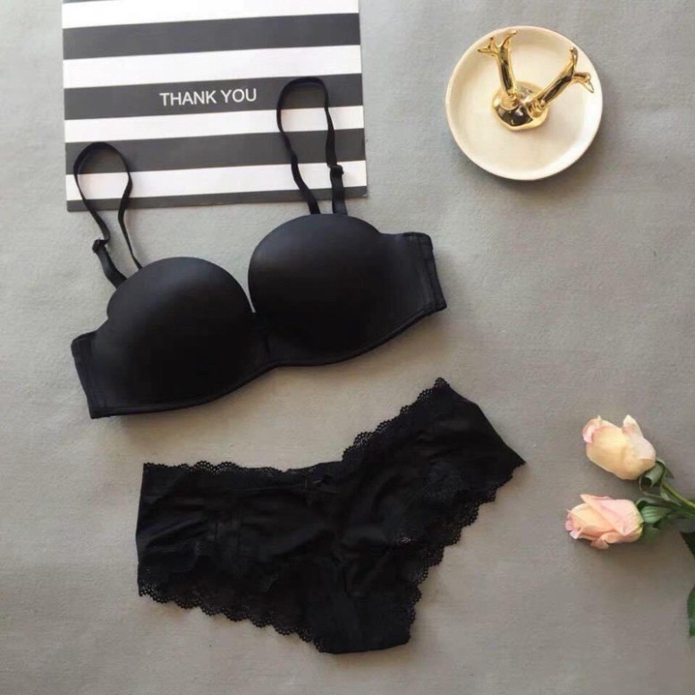 Bộ Đồ Lót Nữ Siêu Đẩy Đệm Dày nâng Ngực Victoria`s Secrets Gọng dẻo ẩn Cao Cấp Sexy Mã EBB16
