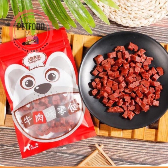 Thức ăn thưởng cho chó mèo vị bò (100gr/túi)