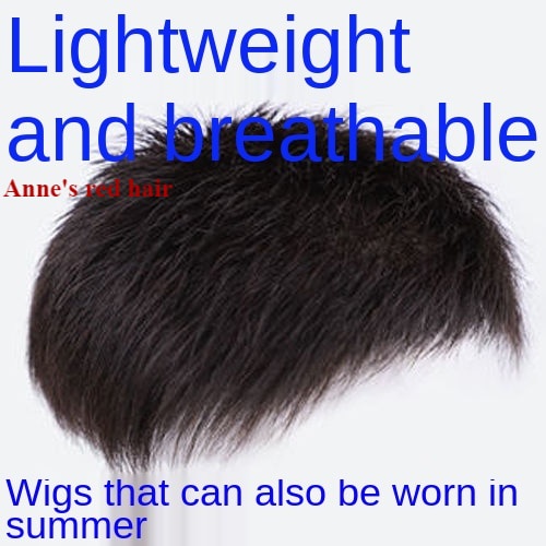 Tóc giả ngắn màu đen thoáng khí cho nam