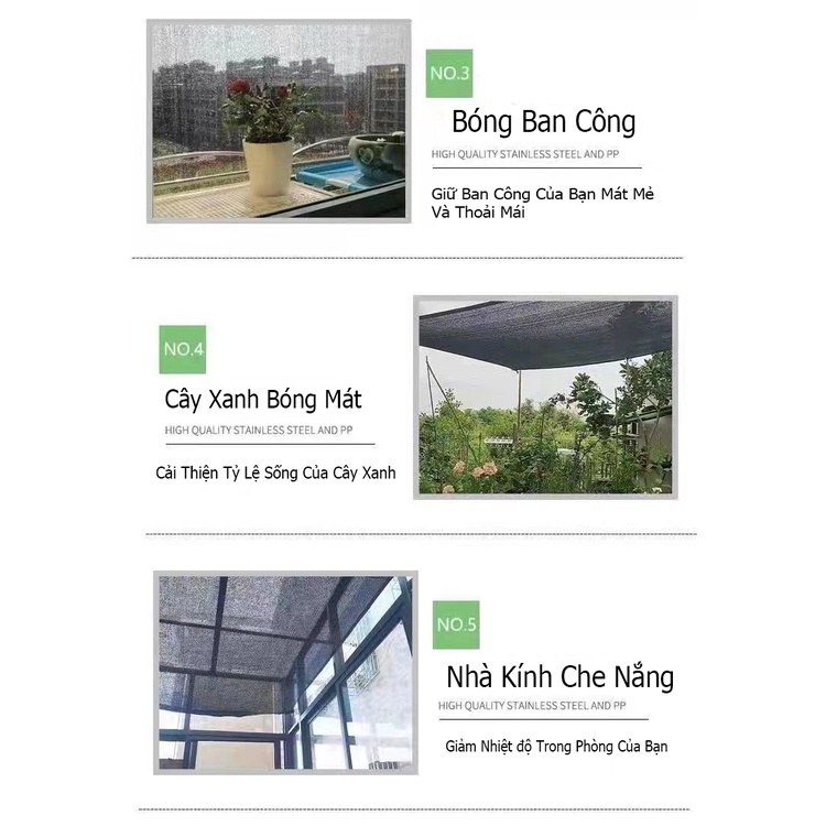 Lưới Che Nắng Dày Dặn Và Lưới Che Nắng Mã Hóa Lưới Che Nắng Chắn Nắng Sân Xe Hoa Lưới Gạc đen Tỷ Lệ Che Nắng 80% -90%