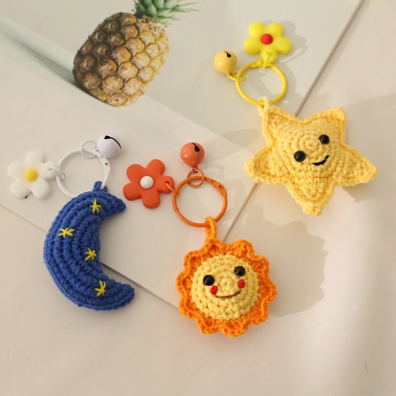 Móc khoá hoa len handmade