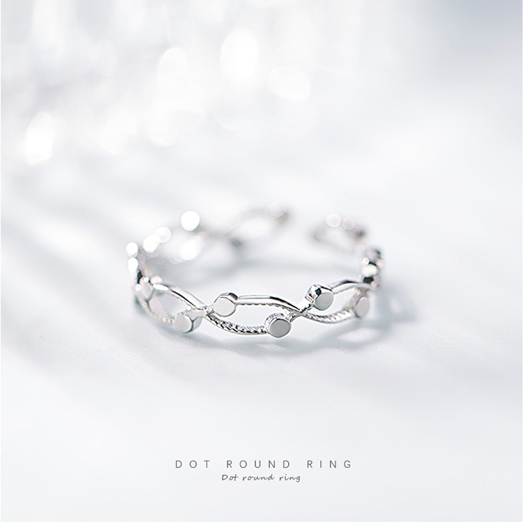 Nhẫn nữ nhẫn bạc s925 dot round Cá jewelry NB24