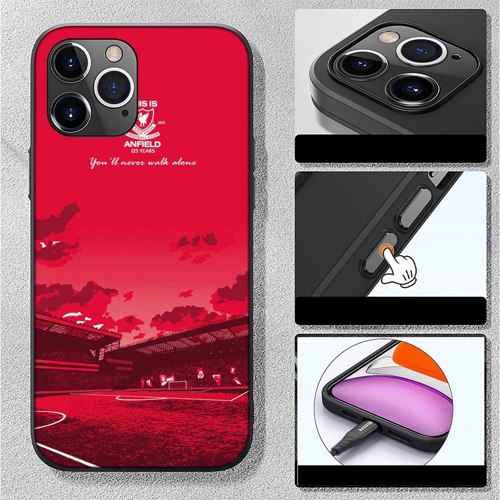 Ốp Điện Thoại Silicon Mềm Hình Logo Liverpool Cho iPhone 12 11 Pro X XS Max Mini GF43
