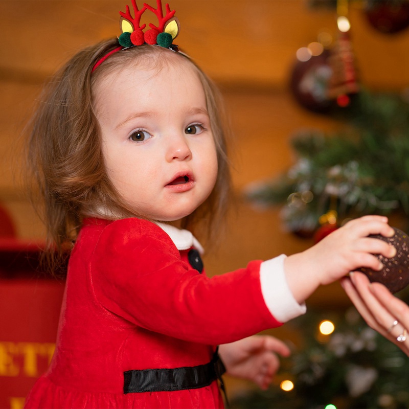 Tmdbyx Set 2 Kẹp Tóc Hình Sừng Hươu Dễ Thương Cho Bé Gái