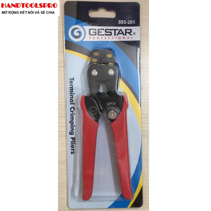 Kìm bấm 7″ đầu cos 1.25 – 5.5 mm2 Gestar 895-281