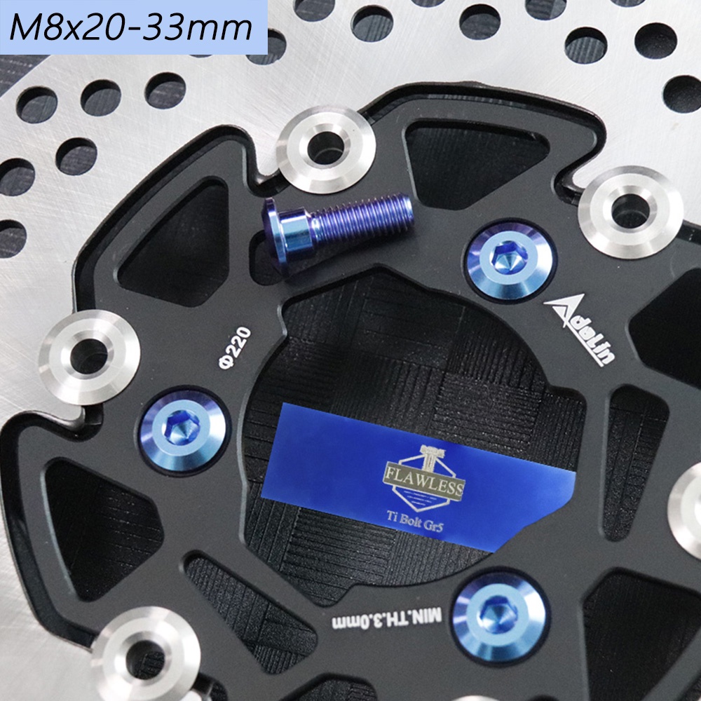 HONDA Bu Lông Phanh Đĩa Titan Ti Gr5 M8×20/22/25/30/33 Cho Suzuki GSX-S750 GSX-S1000 GSX-R1000 SV650 V-STROM650A XT-L9 Yamaha R1