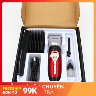 [Giảm 50%] Tông Đơ Cắt Tóc Gia Đình JICHEN Tặng Lược ( Màu Đỏ )