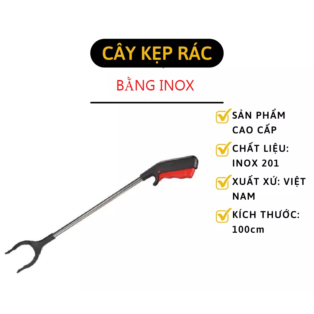 Cây gắp rác lấy đồ bằng inox dài 100cm | Shopee Việt Nam