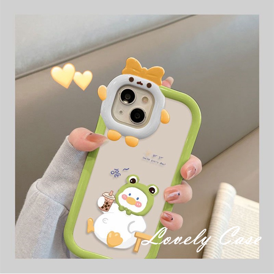 IPhone 14 13 12 11 Pro Max SE 2020 X Xr Xs Max 8 7 PlusỐp Điện Thoại Mềm Trong Suốt Họa Tiết Chú Vịt Cho