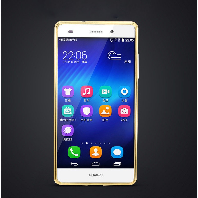 Ốp lưng viền kim loại lưng gương bóng cho Huawei Ascend P8.