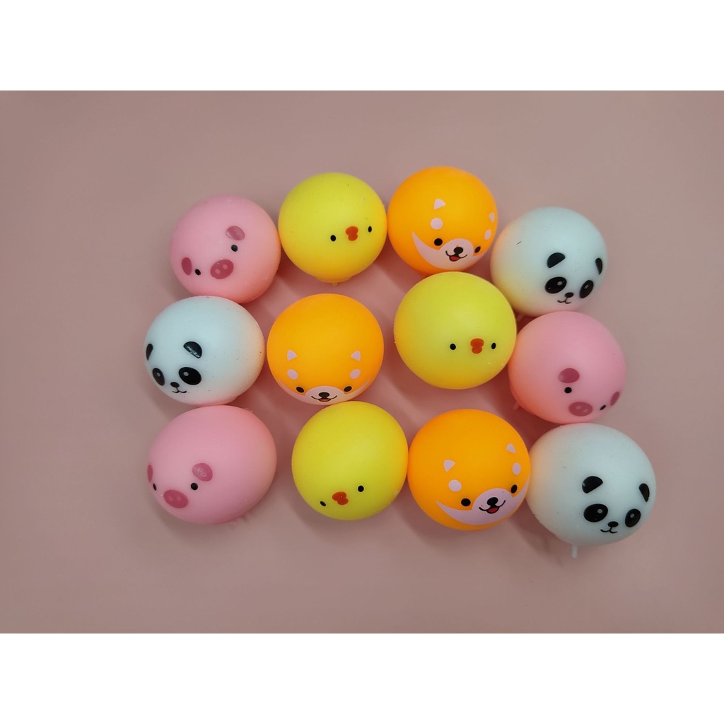 Squishy Mochi Bánh Bao mặt gấu bí ẩn mềm dễ thương chân thực giảm stress co dãn đàn hồi ngộ nghĩnh