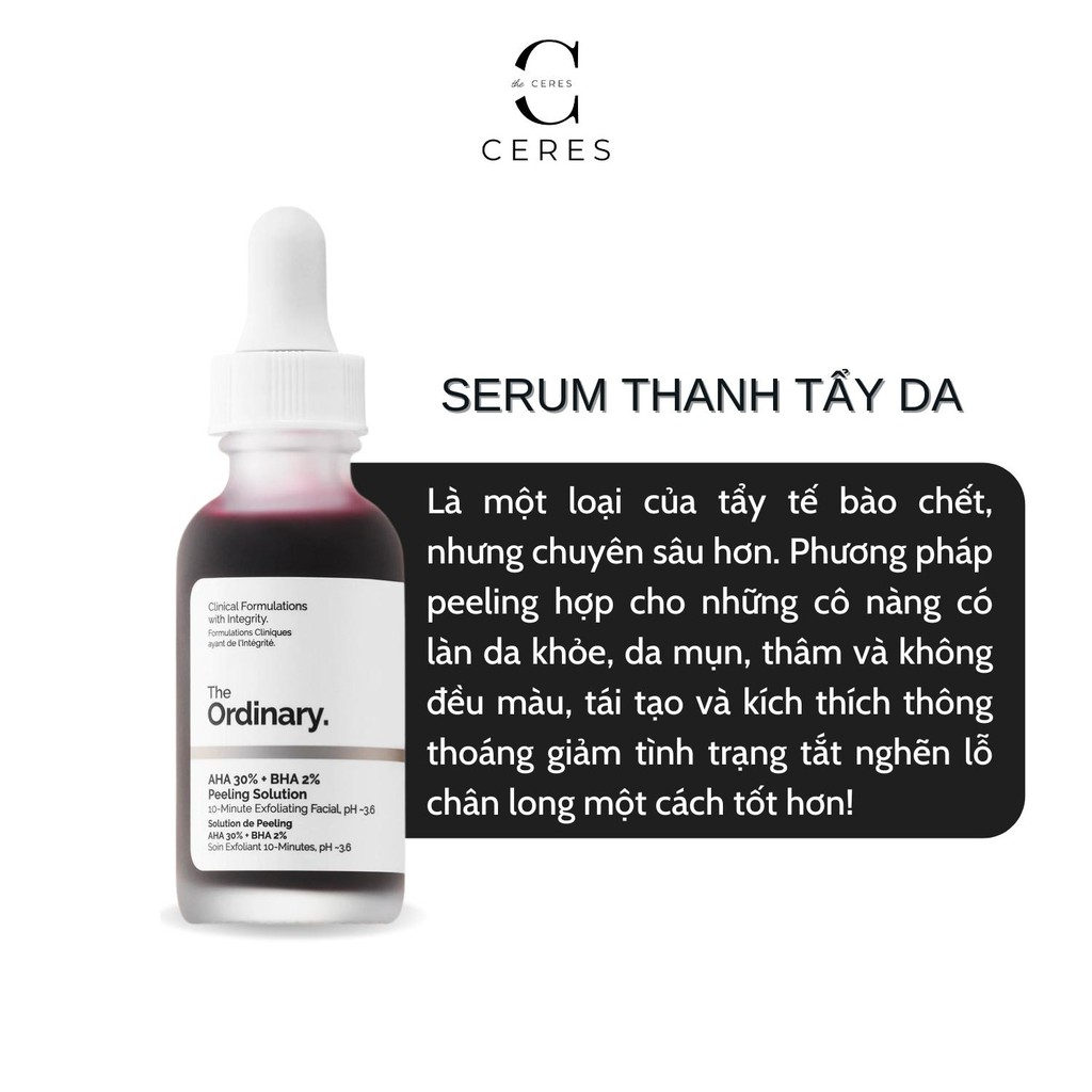 Tẩy Da Chết AHA 30% BHA 2% Peeling Solution - The Ordinary