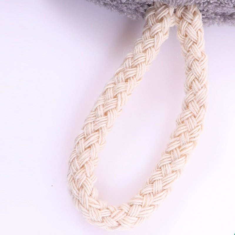 Dualswish Khăn Lau Tay Treo Tường Bằng Lông Cừu San Hô Thấm Hút Nước Màu Trắng Họa Tiết Hoạt Hình
