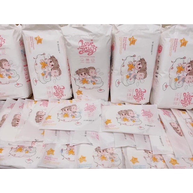 Bỉm quần dán Love Baby NB36/S50/M46/L42/xl38