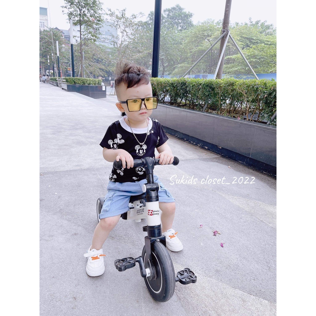 Bộ đồ bé trai phom nhỡ,đại in hình micky siêu sang từ 12kg đến 40kg-Bộ đồ bé trai cộc tay công tử hàng mới về siêu hot