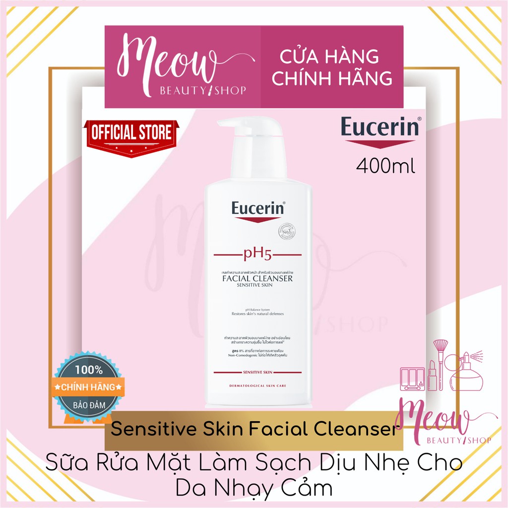 Eucerin - Sữa Rửa Mặt Dịu Nhẹ Cho Da Nhạy Cảm Eucerin Sensitive Skin Facial Cleanser