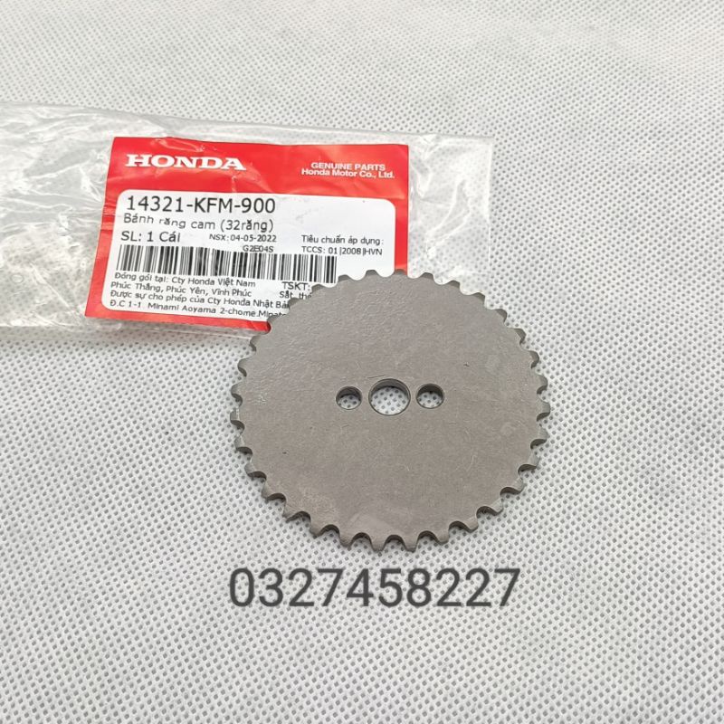 Bánh răng, nhông dĩa cam 32 xe DREAM, WAVE, FUTURE.... zin Honda