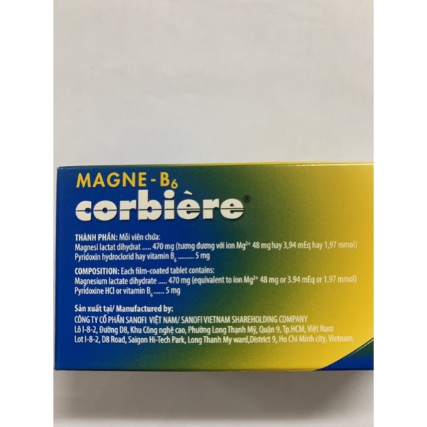 Magne B6 corbiere hộp 50 viên
