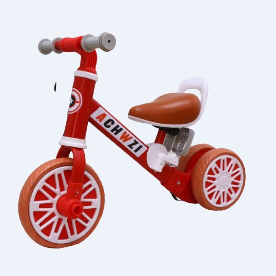 Xe chòi chân thăng bằng cho bé MOTION / ACHWZI có bàn đạp 2in1 yên bằng da