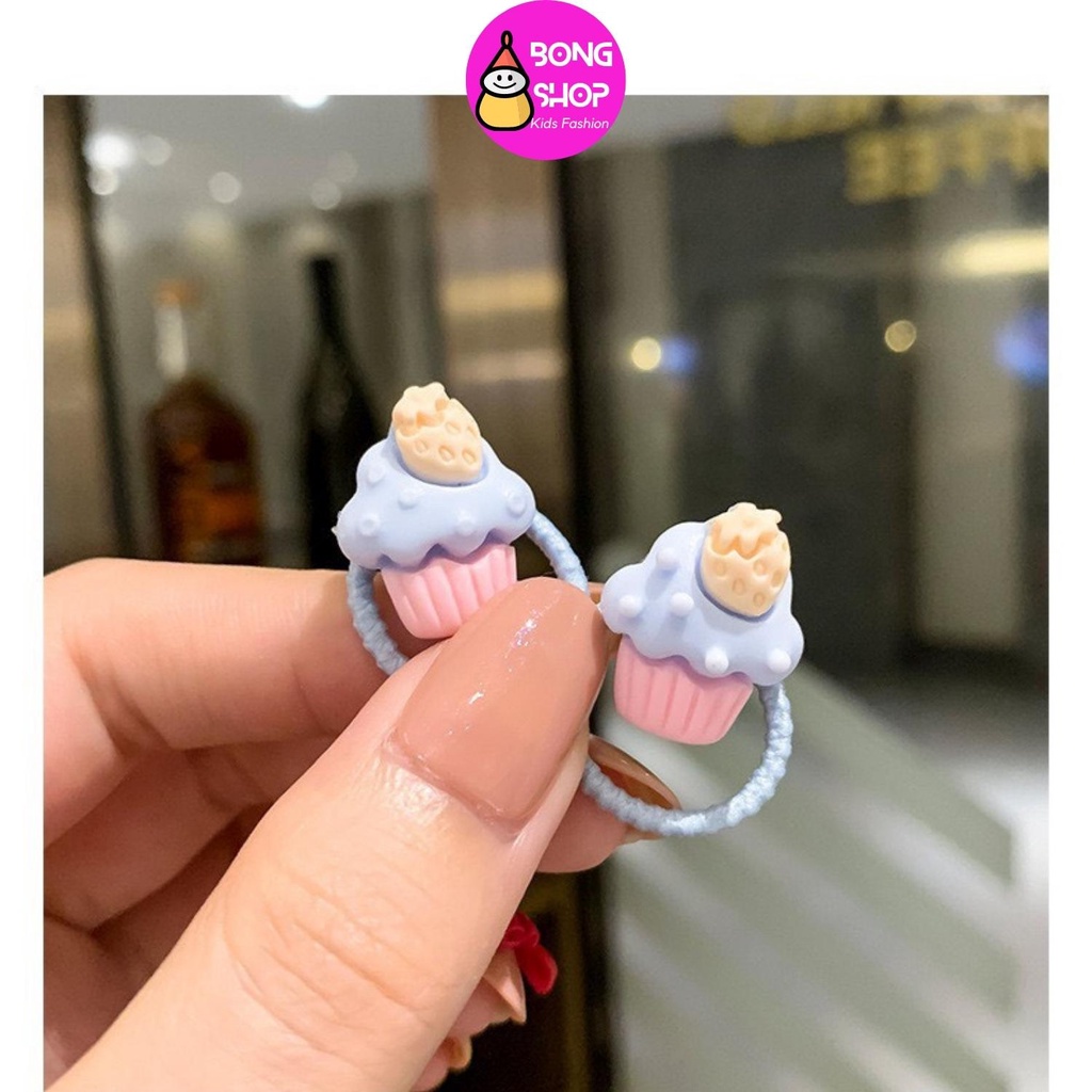 Set 40 dây cột tóc hình hoa trái dễ thương cho bé