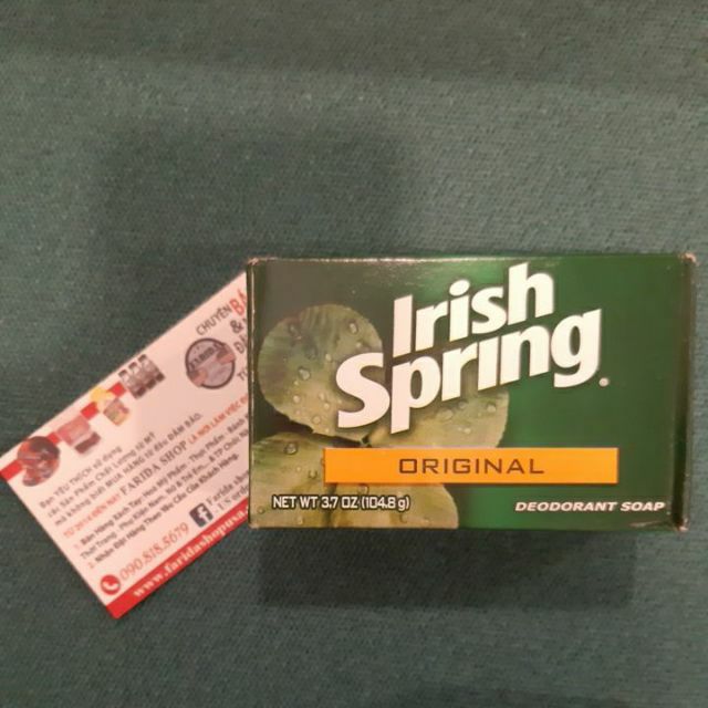 XÀ BÔNG CỤC IRISH SPRING ORIGINAL, DEODORANT BAR SOAP, 3.7 OUNCE - CỤC LẺ NHẬP TỪ MỸ