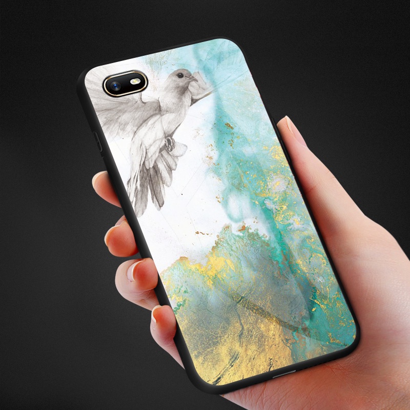 Ốp Điện Thoại Kính Cường Lực Cứng Bóng Chống Rơi Cho oppo F7 F5 F3 F9 F11 F11 Pro F17 F17 Pro F19 F19 Pro F19 Pro+