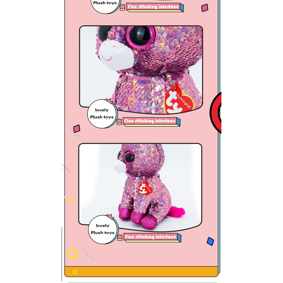 Mới Đồ chơi nhồi bông Hình Kỳ Lân Mắt To 15cm