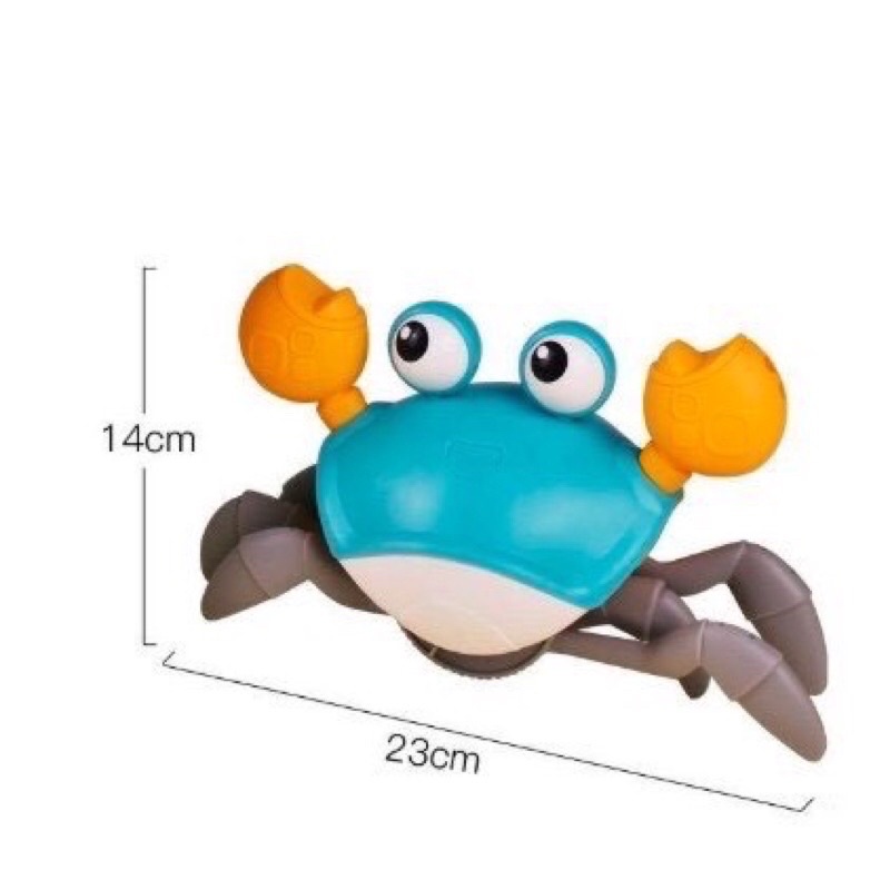 Đồ chơi cho bé Cua chạy pin dắt đi chơi có nhạc và có đèn led