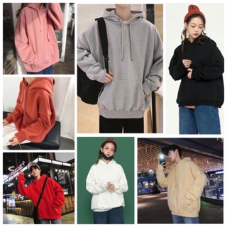 áo hoodie trơn vải nỉ lót bông dày dặn nhiều màu