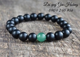 Vòng đá phong thuỷ Obsidian 8 ly