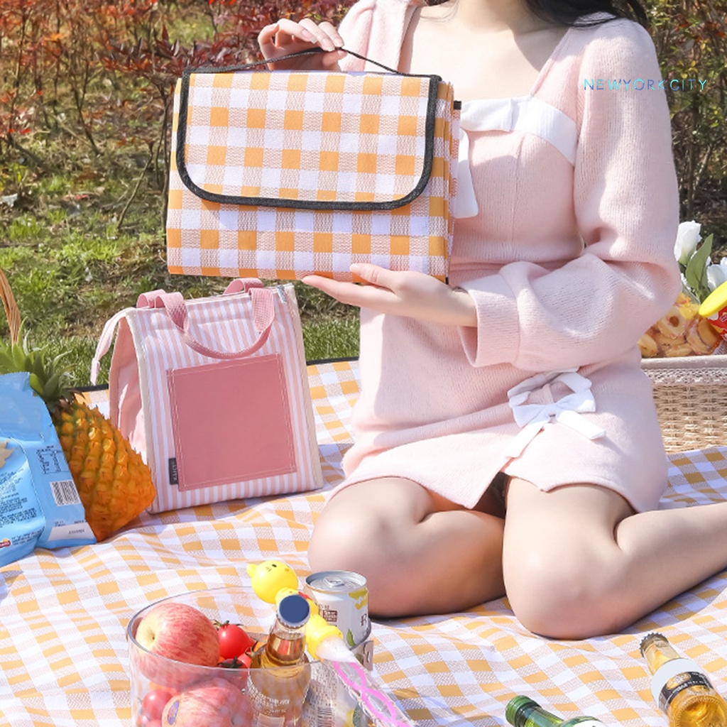 Thảm Cắm Trại Bằng Vải Không Dệt Dày Dặn Chống Nước Có Thể Gấp Gọn Tiện Dụng