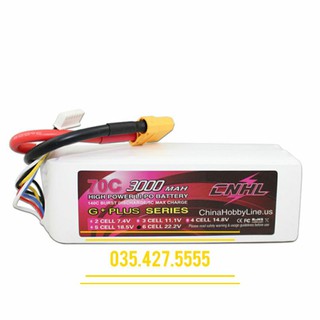 Pin Lipo CNHL G+PLUS 3000mAh 6S, 4S 70C
