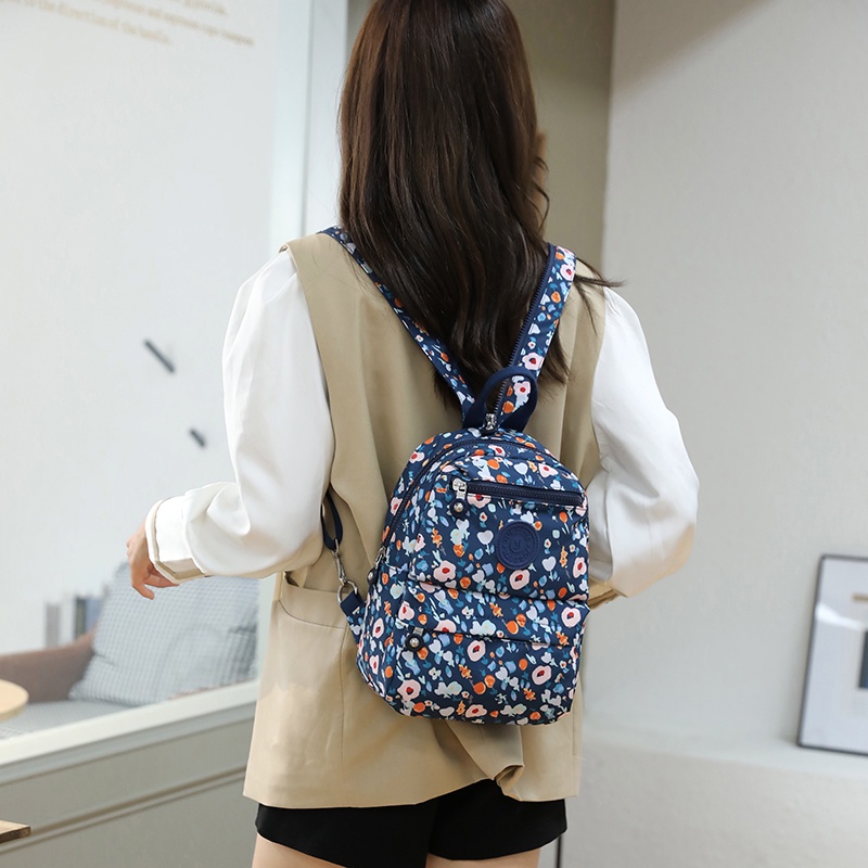 Ba Lô Nylon Họa Tiết Hoa Phong Cách Mới Cho Nữ