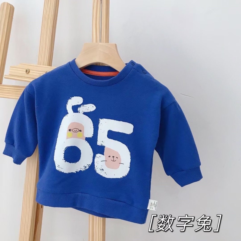 Áo Nỉ Da Cá Dài Tay, Áo Thun Cotton Thu Đông Cho Bé Trai Bé Gái Size 80-120(1-5T)