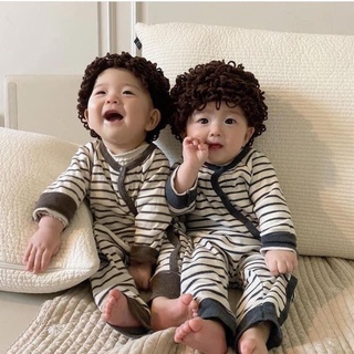 Mũ len giả tóc cho bé trai và bé gái