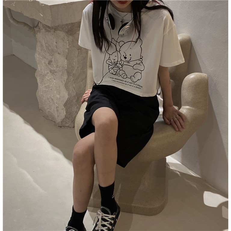 Áo Croptop nữ tay lỡ Yinxx, croptop freesize form rộng CRT07