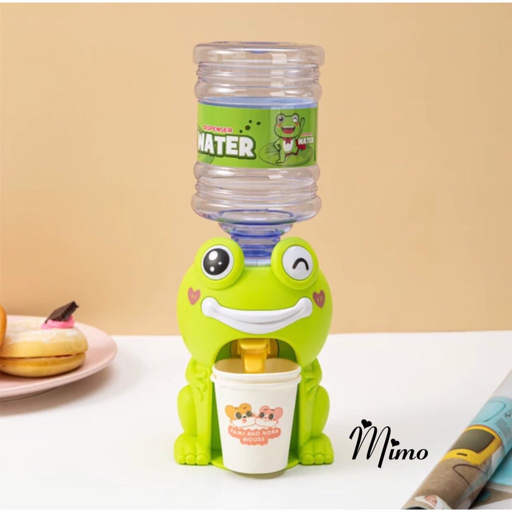 Bình lọc nước đồ chơi hình ếch xanh có thể lọc, chảy nước thật độc đáo