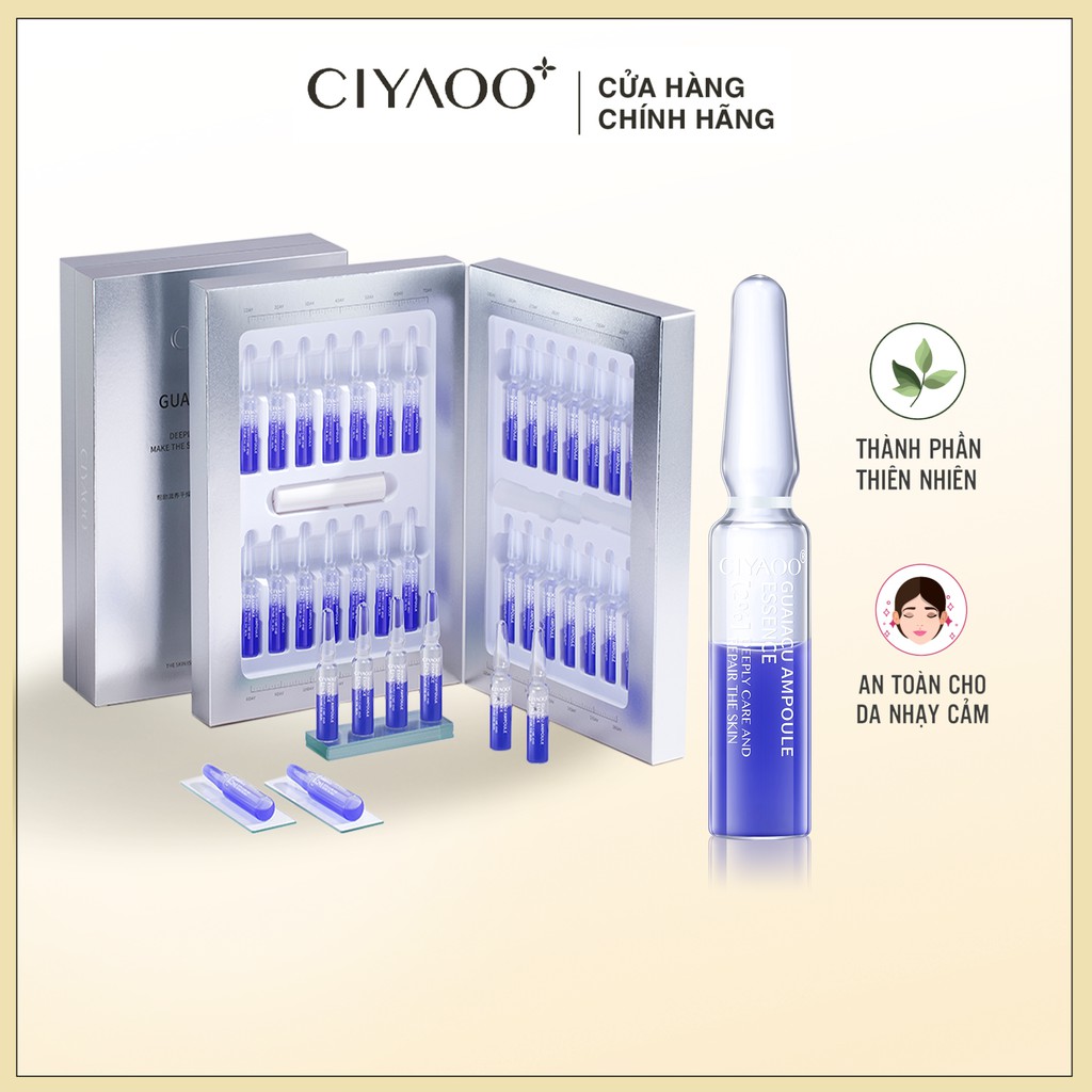 Tinh Chất Dưỡng Da Trắng Mịn CIYAOO - Chống Lão Hoá, Cấp Ẩm Da  Guaiacu Ampoule Essence 28 ống/hộp QX0046