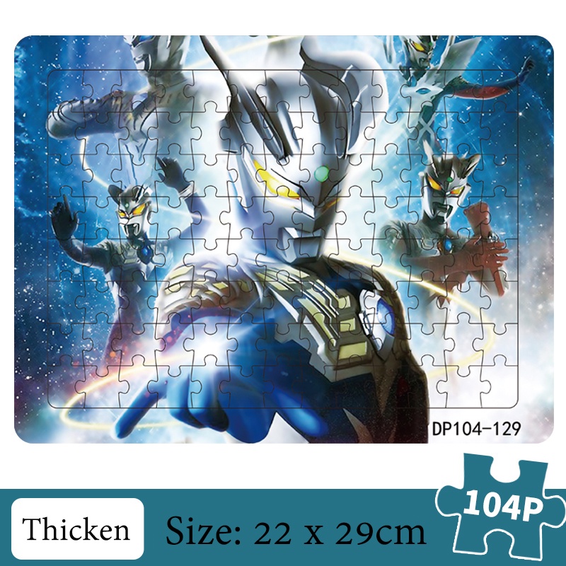 Bộ 104 miếng xếp hình Ultraman LEQIAZHIXING giáo dục sớm cho bé