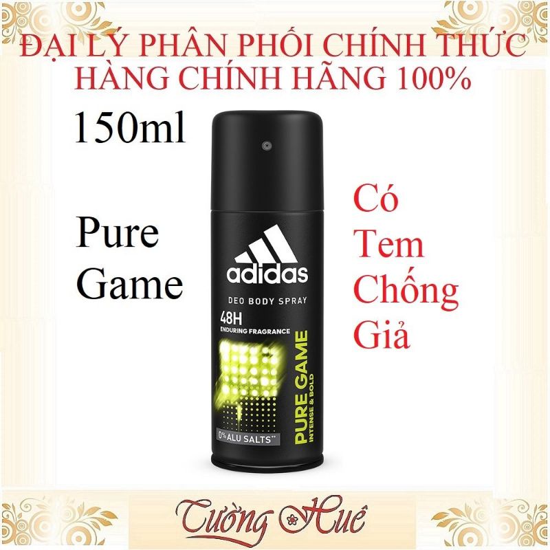 Xịt Khử Mùi Cho Nam Adidas Pure Game Deo Body Spray - 150ml