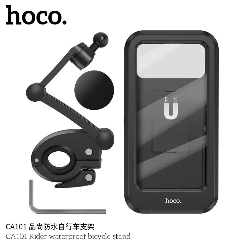 Giá Đỡ Điện Thoại HOCO CA101 Chống Nước Gắn Xe Máy, Xe Đạp Xoay 360 Chống Cướp Cực Chắc Chắn