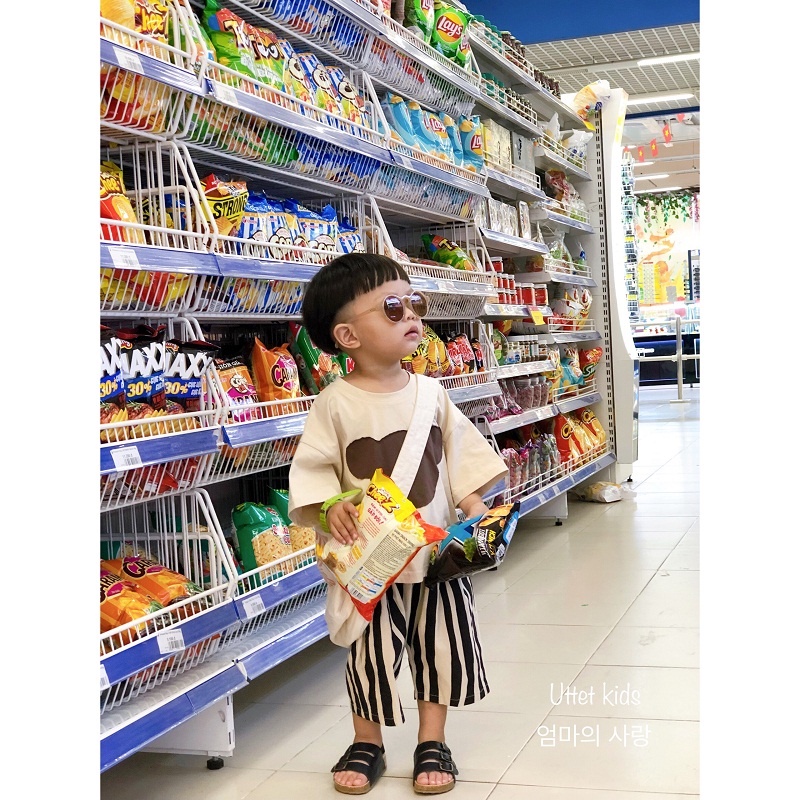 QUẦN NGỐ SỌC HÀN QUỐC 2251  DÀNH CHO BÉ GÁI VÀ BÉ TRAI CỰC KỲ CUTE PHÔ MAI