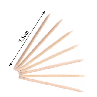 Que gỗ làm nail box, đẩy da chết, tháo móng (2 cây)