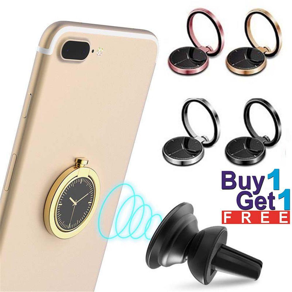 GOGOUP Bộ 2 Giá Đỡ Điện Thoại Hình Đồng Hồ Thời Trang Bằng Kim Loại
