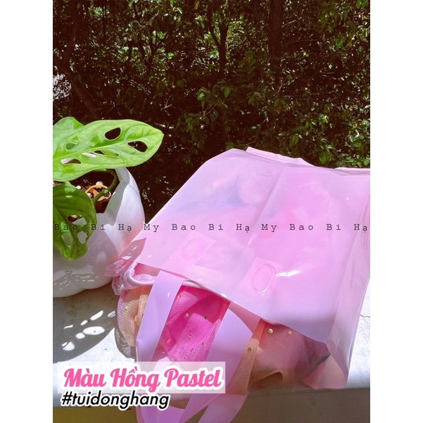 [1kg] Túi Ép Quai Đựng Hàng Màu Pastel Hàng Cao Cấp (Nhận In Logo Thương Hiệu)