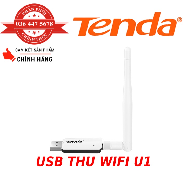 BH 3 năm) Thiết bị thu WIFI 300M TENDA U1 - cổng USB